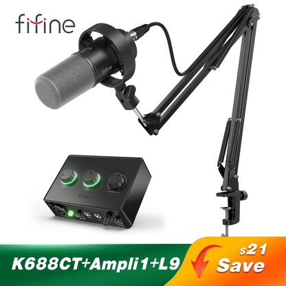 Pack FIFINE K688/H8/Ampli1