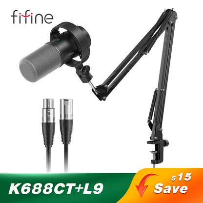 Pack FIFINE K688/H8/Ampli1